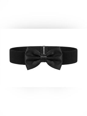 Satin bow belt